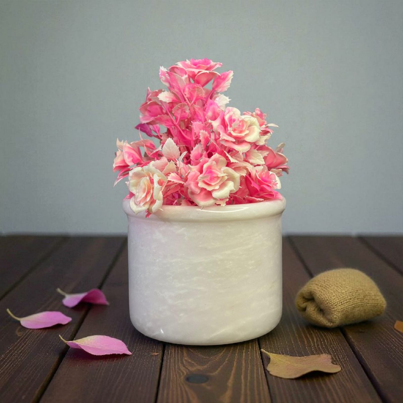 White Marble Planter