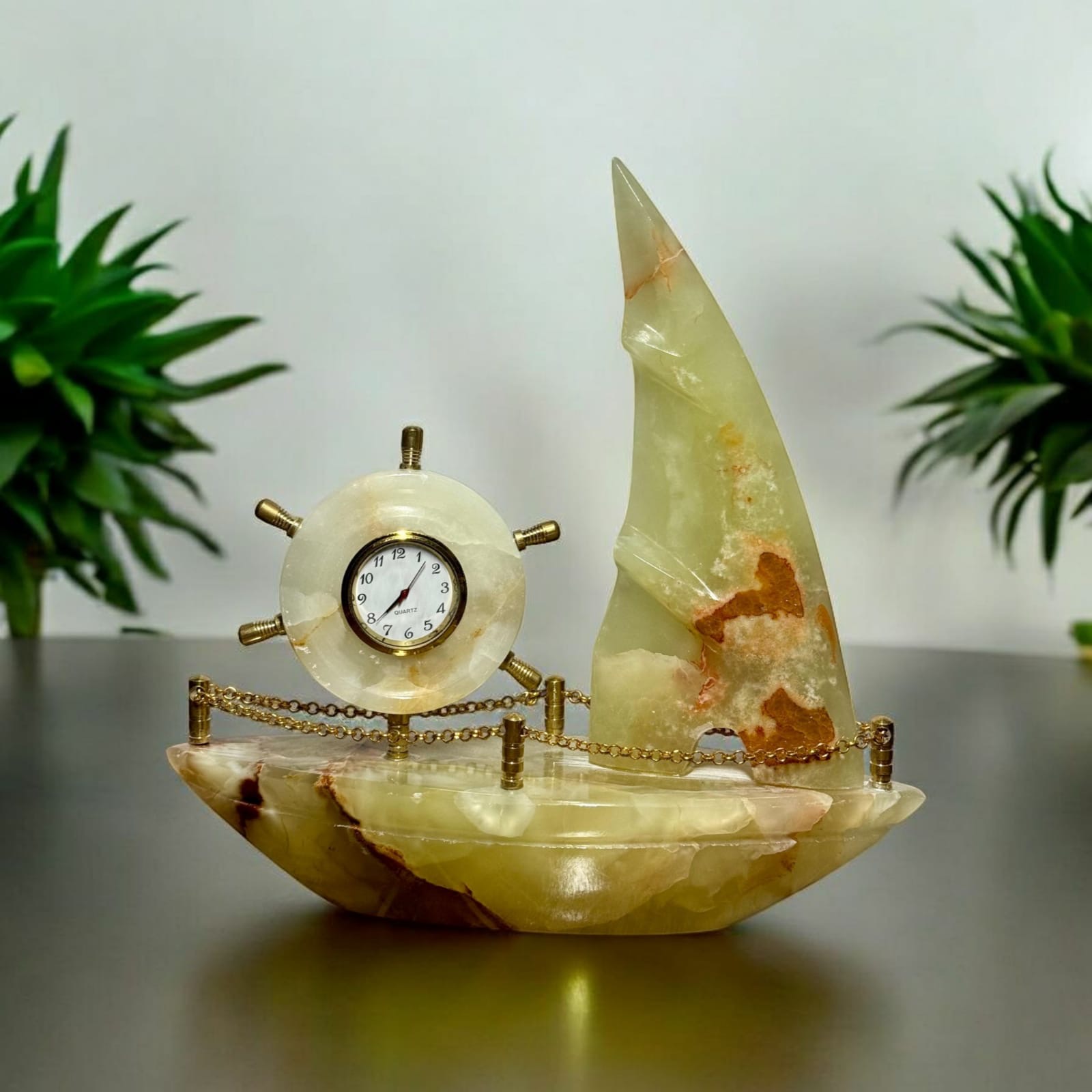 Onyx Sailboat Clock