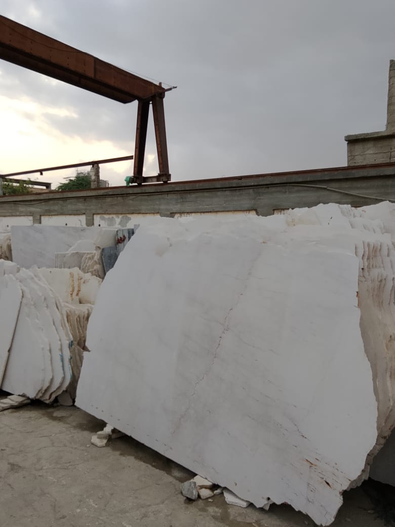 Raw White Marble Blocks